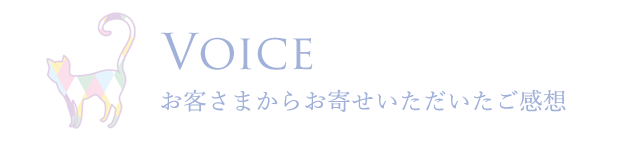 お客様から頂いた感想